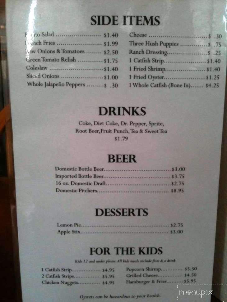 River Bottom Cafe - Arlington, TX menu_pic