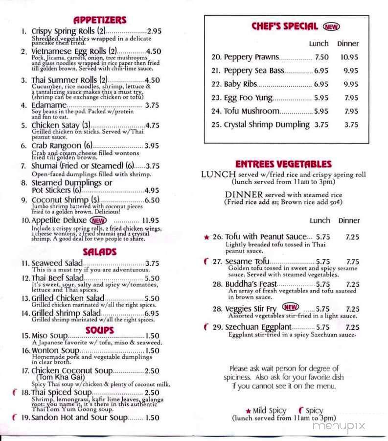 Royal Thai Asian Grill - Arvada, CO menu_pic