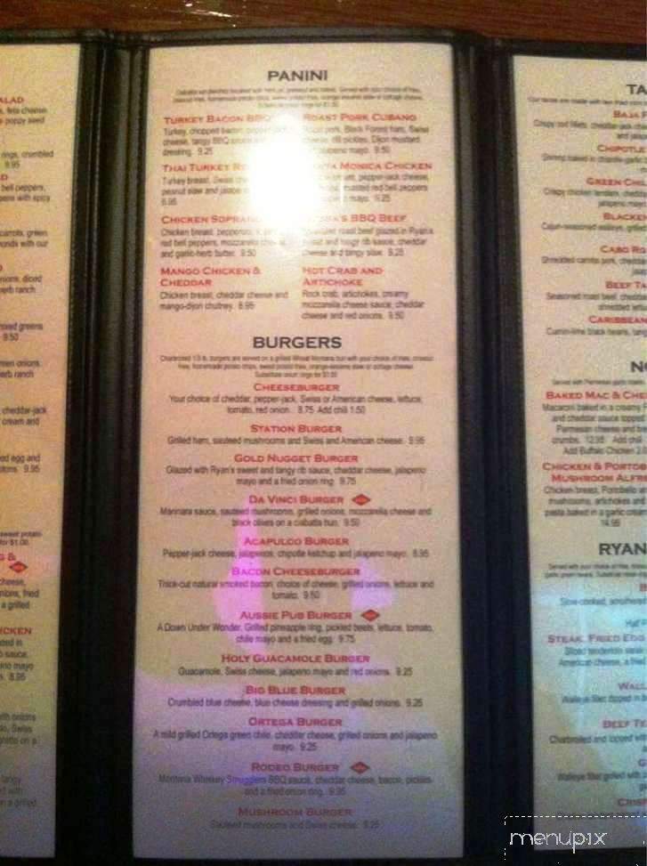 Ryan's Station - Great Falls, MT menu_pic
