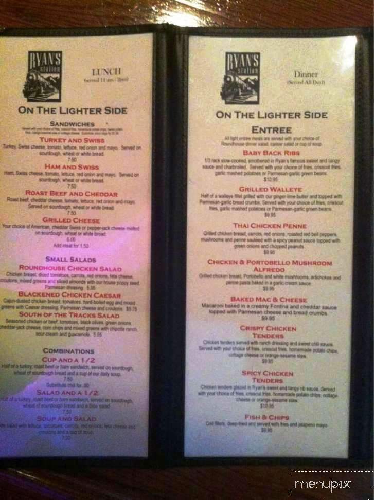 Ryan's Station - Great Falls, MT menu_pic