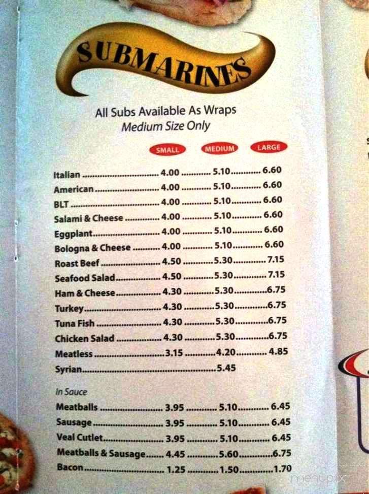 Rico's Pizza & Subs - Walpole, MA menu_pic