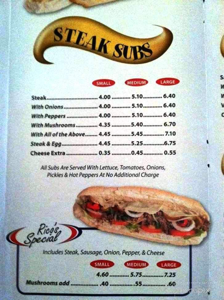 Rico's Pizza & Subs - Walpole, MA menu_pic