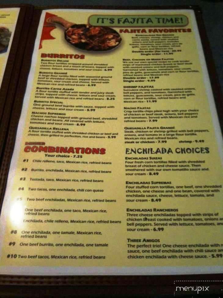 Rio Grande Mexican Restaurant - Newport, KY menu_pic