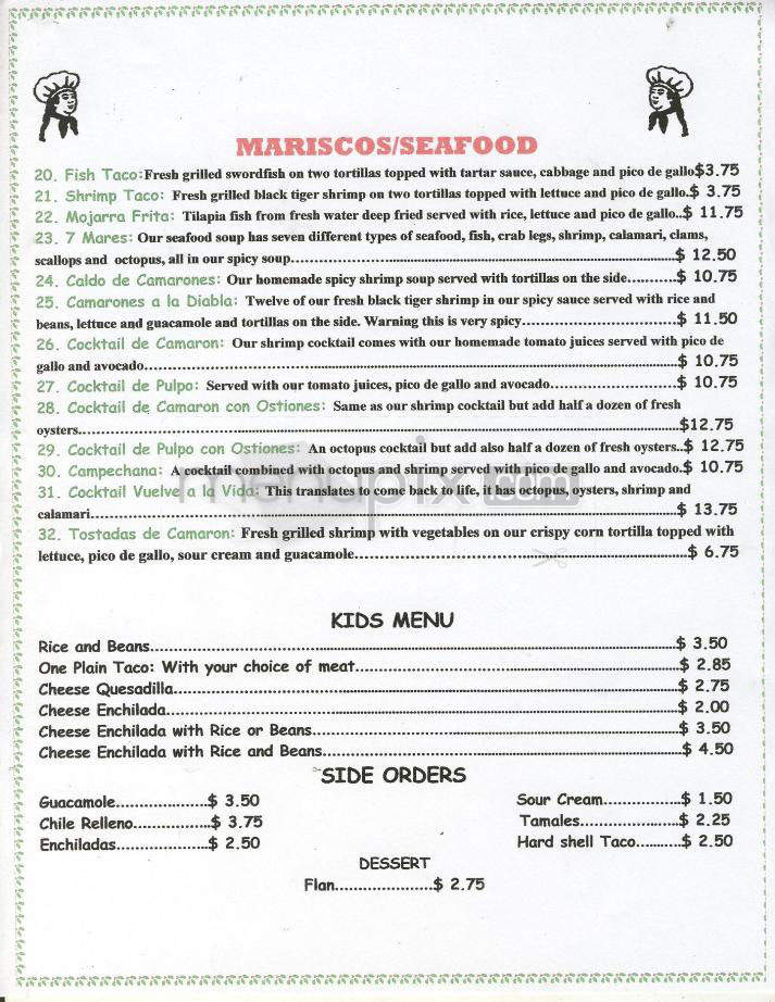 Altamirano's Mexican Grille - Santa Barbara, CA menu_pic