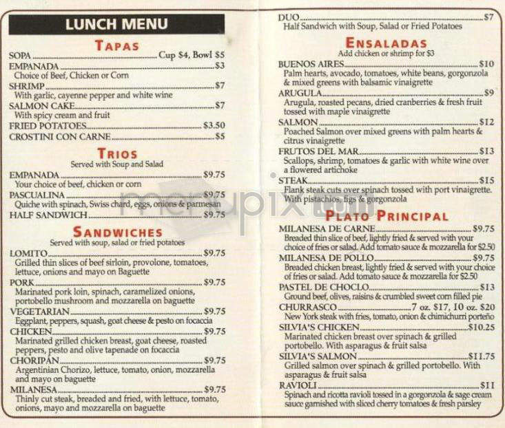 Cafe Buenos Aires - Santa Barbara, CA menu_pic