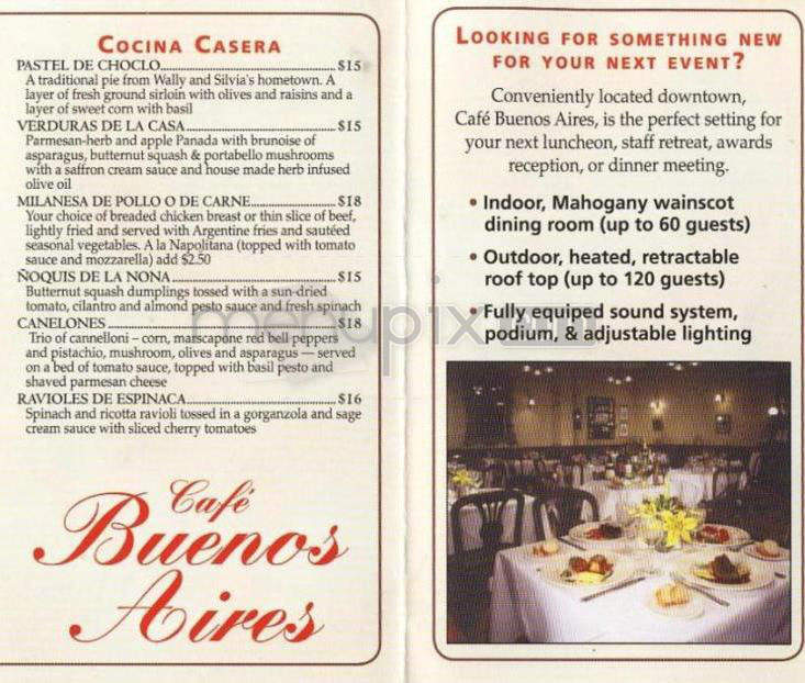 Cafe Buenos Aires - Santa Barbara, CA menu_pic