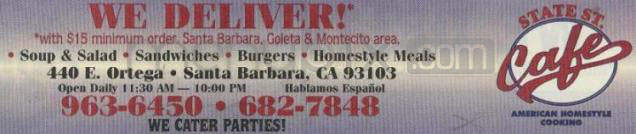 China Bowl & State Street Cafe - Santa Barbara, CA menu_pic