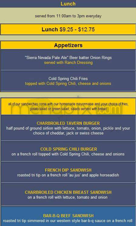 Cold Spring Tavern - Santa Barbara, CA menu_pic