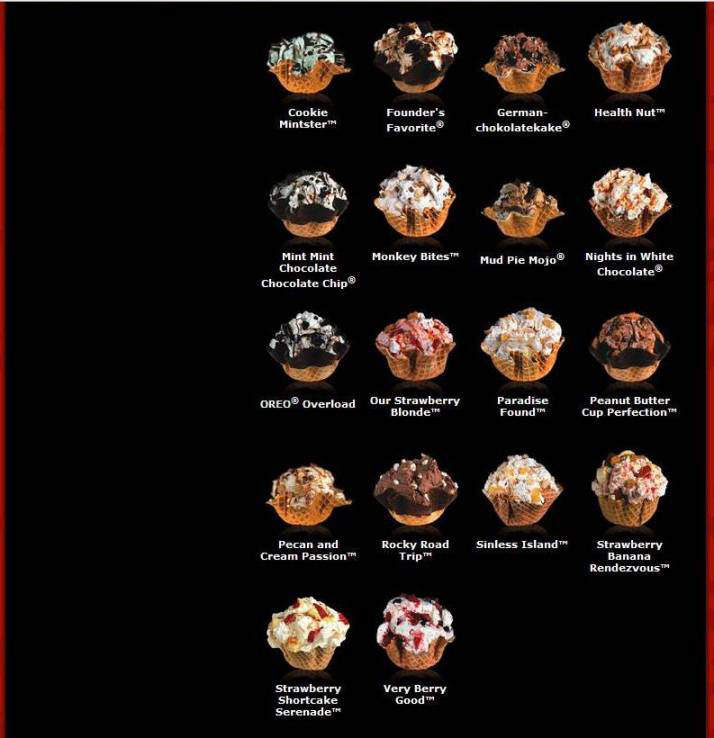 Cold Stone Creamery - Santa Barbara, CA menu_pic