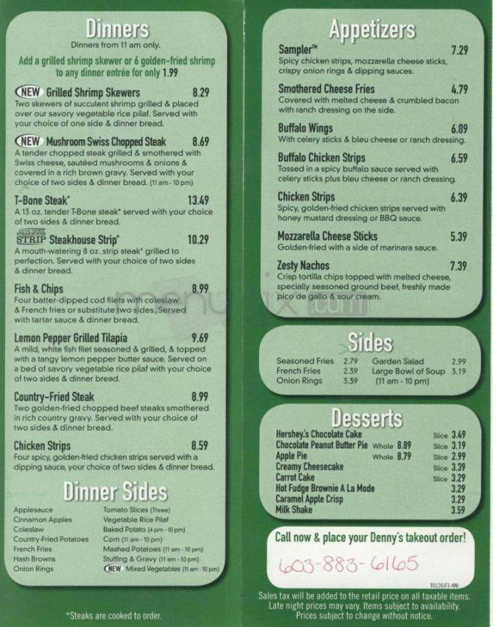 Denny's - Santa Barbara, CA menu_pic