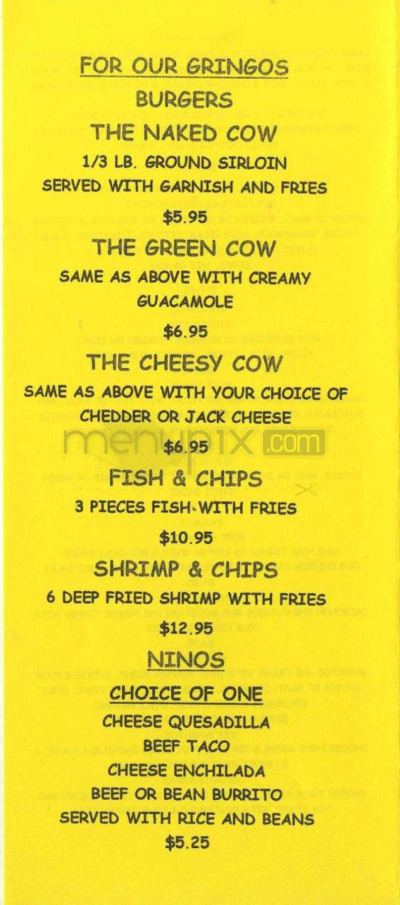El Caballo Restaurant - Santa Barbara, CA menu_pic
