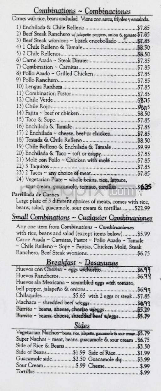 El Taco Grande - Carpinteria, CA menu_pic