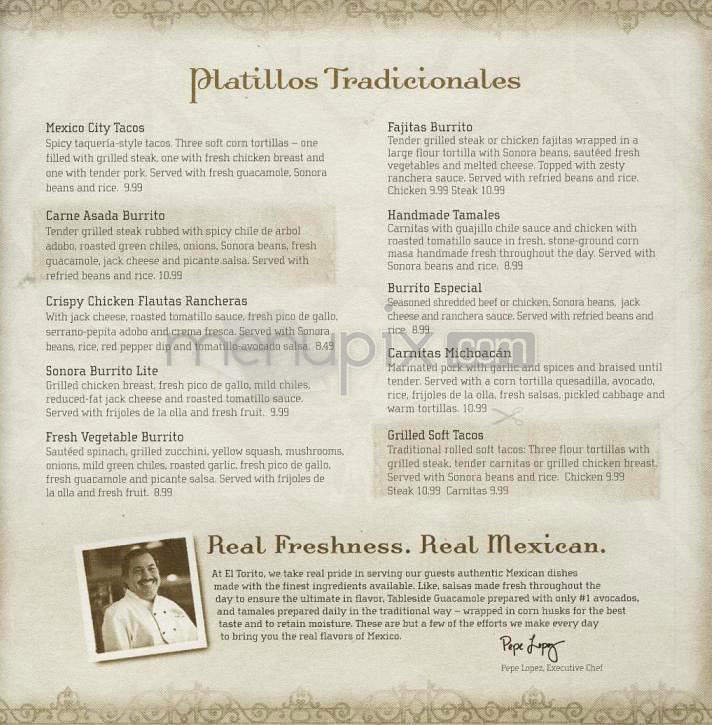 El Torito - Santa Barbara, CA menu_pic