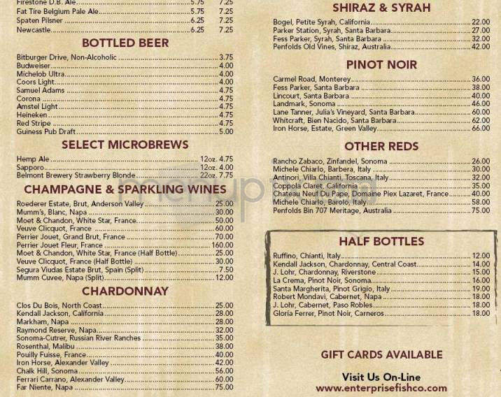 Enterprise Fish Co. - Santa Barbara, CA menu_pic