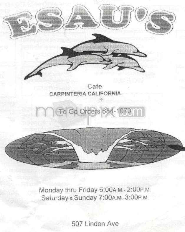 Esau's Coffee Shop - Carpinteria, CA menu_pic