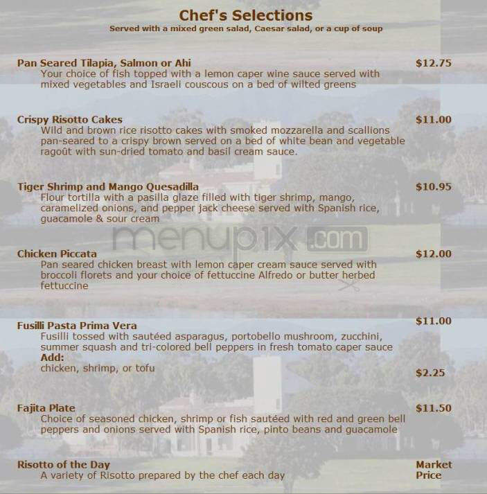 Faculty Club University - Santa Barbara, CA menu_pic