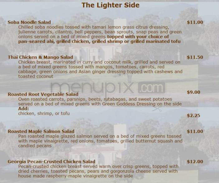 Faculty Club University - Santa Barbara, CA menu_pic