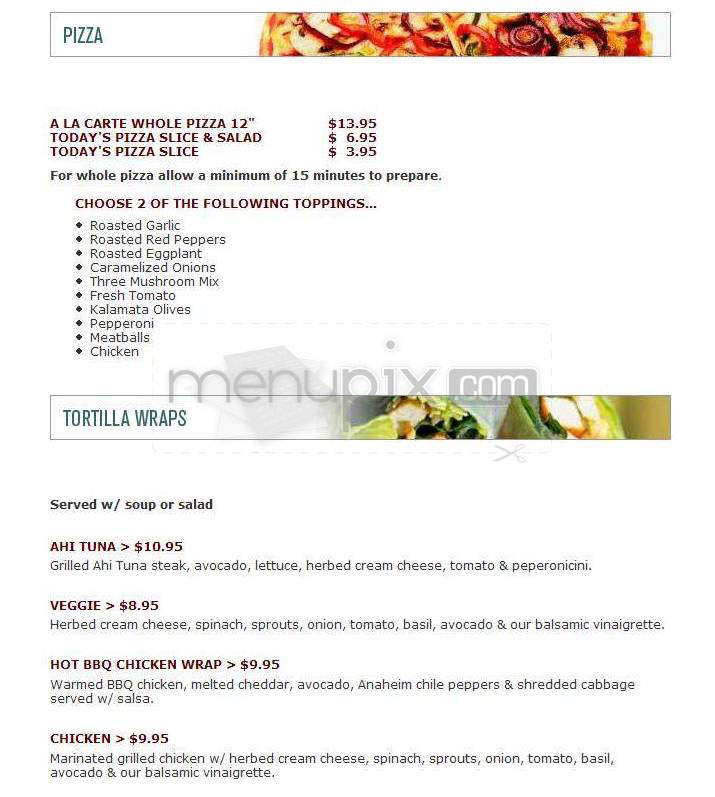 Fresco Cafe - Santa Barbara, CA menu_pic