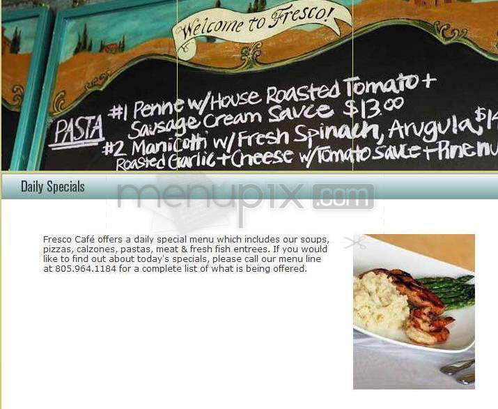 Fresco Cafe - Santa Barbara, CA menu_pic