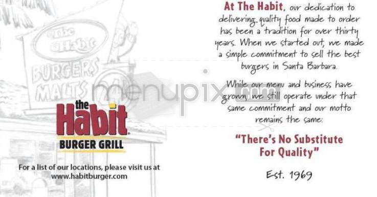 The Habit Burger Grill - Santa Barbara, CA menu_pic