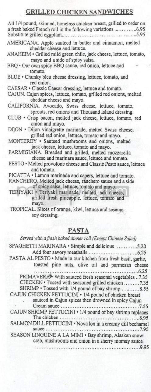 Int'l Cafe - Goleta, CA menu_pic