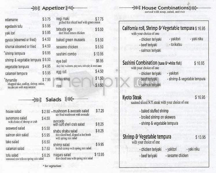 Kyoto - Santa Barbara, CA menu_pic