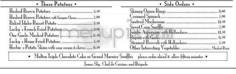 Lucky's - Montecito, CA menu_pic