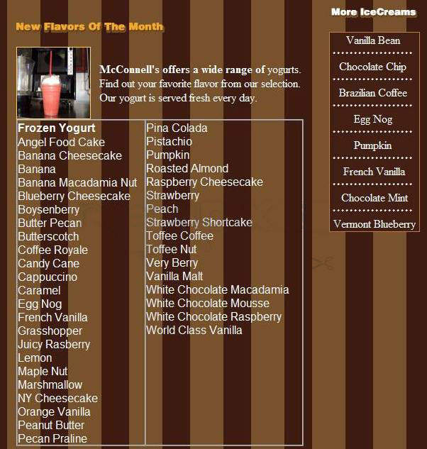 McConnell's Ice Cream - Goleta, CA menu_pic