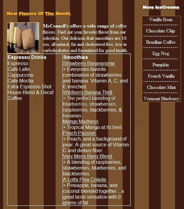 McConnell's Ice Cream - Goleta, CA menu_pic