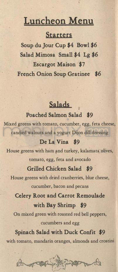 Mimosa - Santa Barbara, CA menu_pic