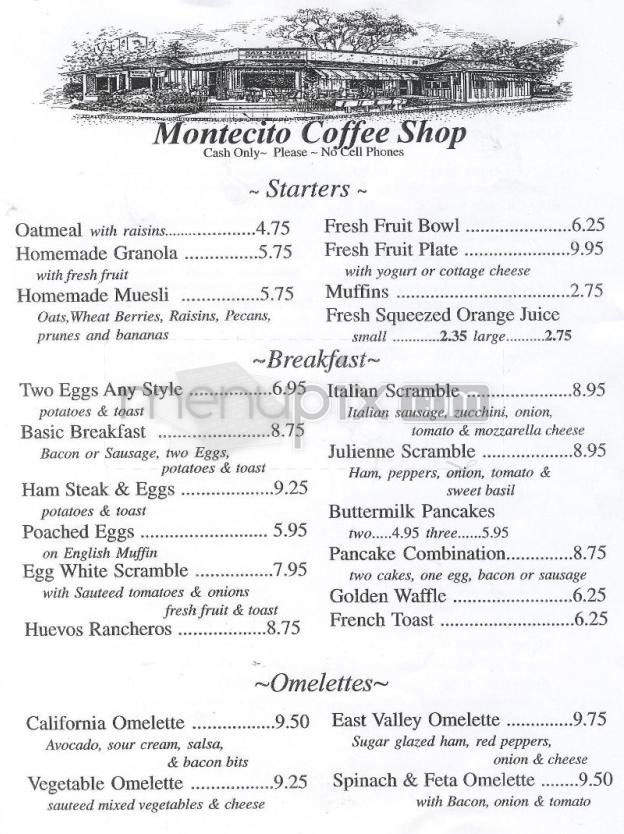 Montecito Coffee Shop - Santa Barbara, CA menu_pic