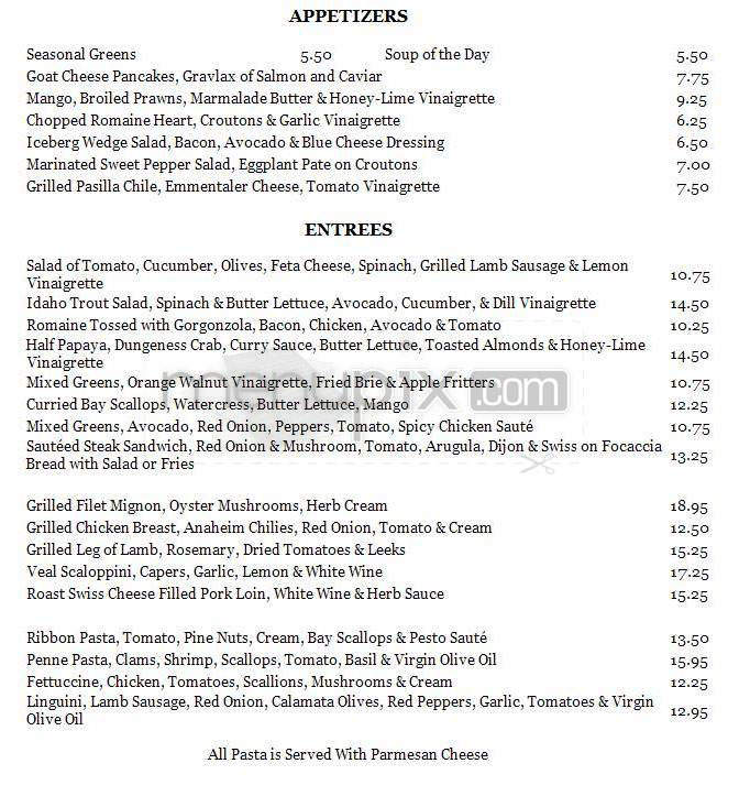 Montecito Cafe - Santa Barbara, CA menu_pic