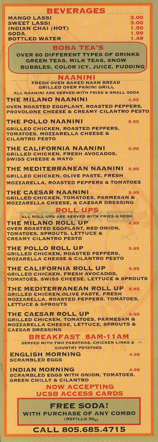 Naan Stop - Isla Vista, CA menu_pic