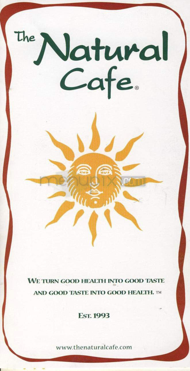 Natural Cafe & Juice Bar - Santa Barbara, CA menu_pic