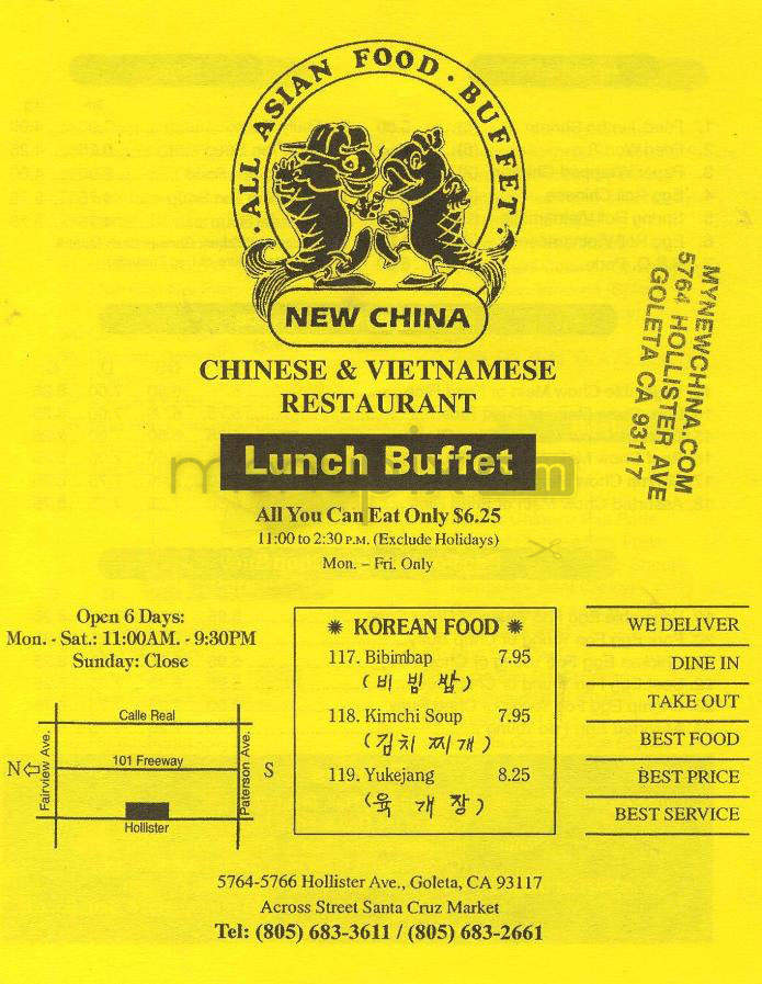 New China - Goleta, CA menu_pic