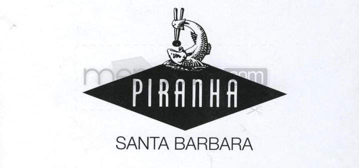 Piranha - Santa Barbara, CA menu_pic