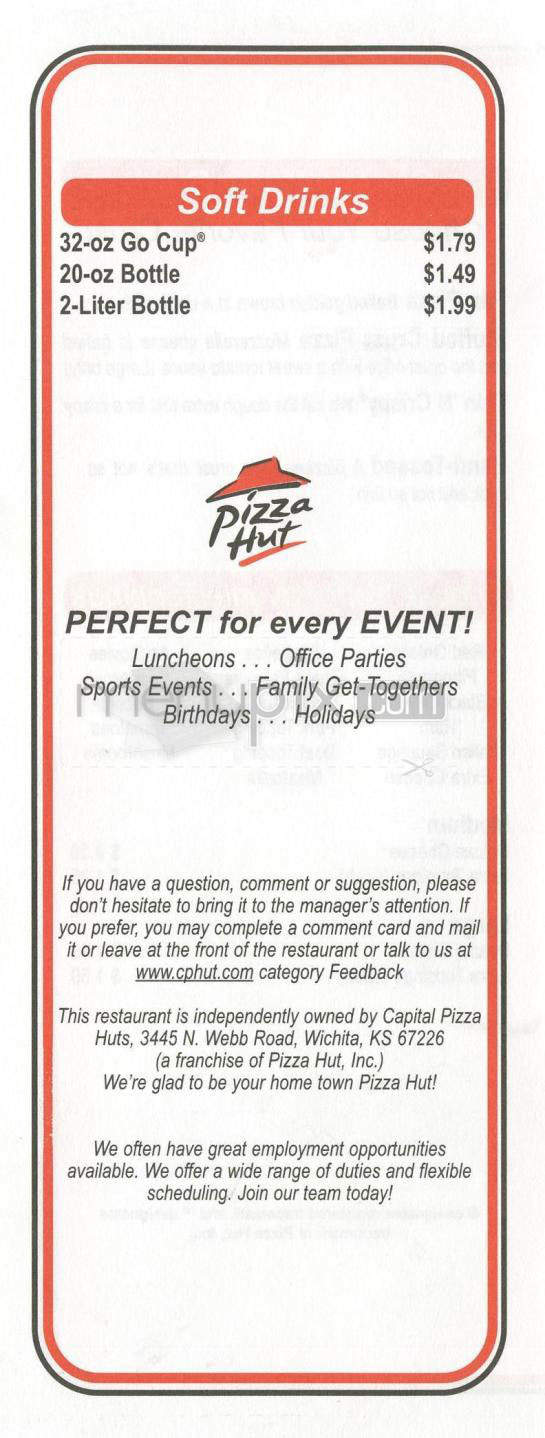 Pizza Hut - Santa Barbara, CA menu_pic