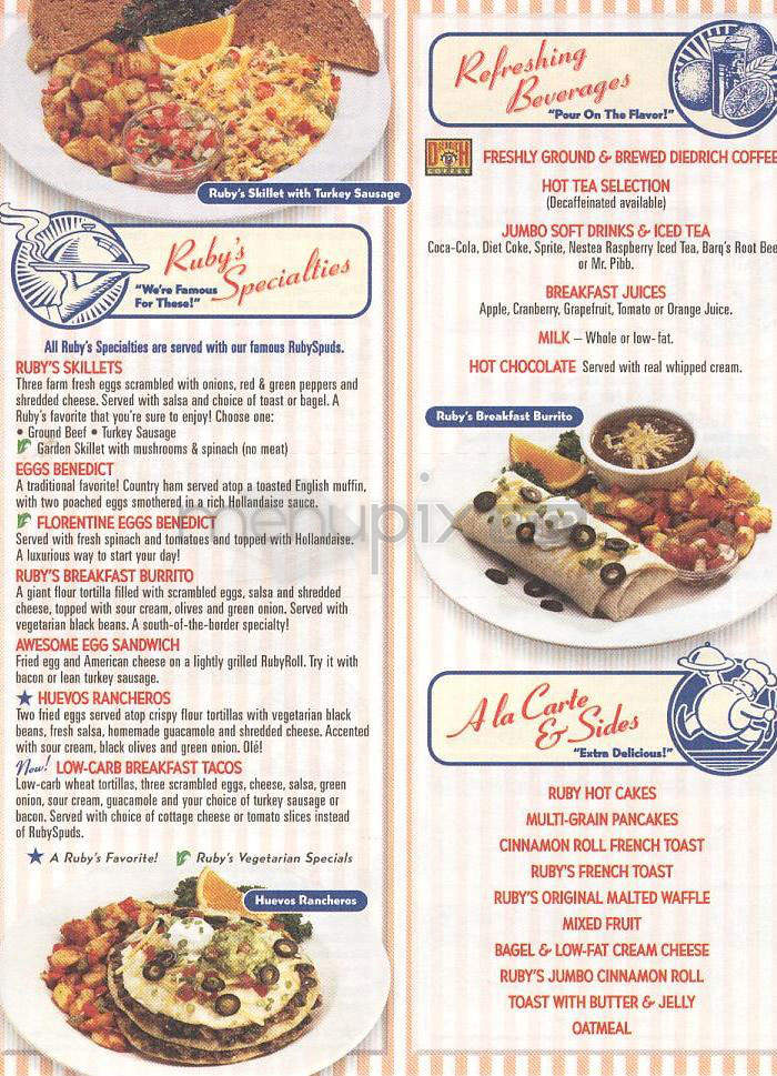 Ruby's Diner - Santa Barbara, CA menu_pic