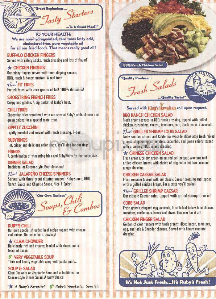 Ruby's Diner - Santa Barbara, CA menu_pic