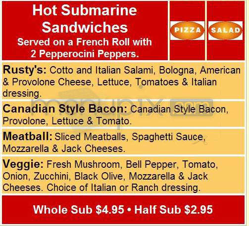 Rusty's Pizza Parlor - Santa Barbara, CA menu_pic
