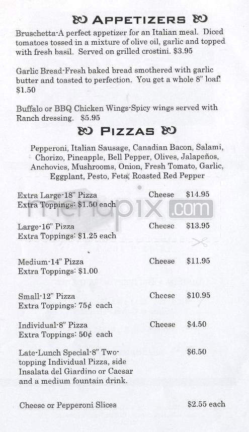 Sal's Pizza - Santa Barbara, CA menu_pic