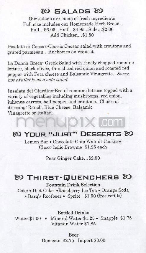 Sal's Pizza - Santa Barbara, CA menu_pic