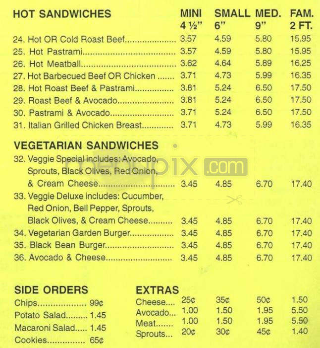 Sam's To Go - Goleta, CA menu_pic