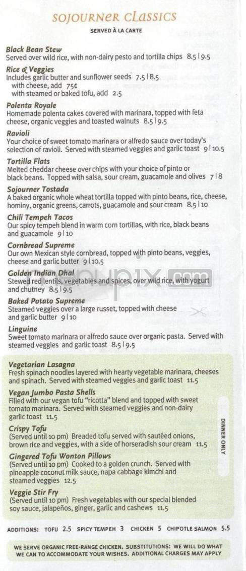 Sojourner Cafe - Santa Barbara, CA menu_pic