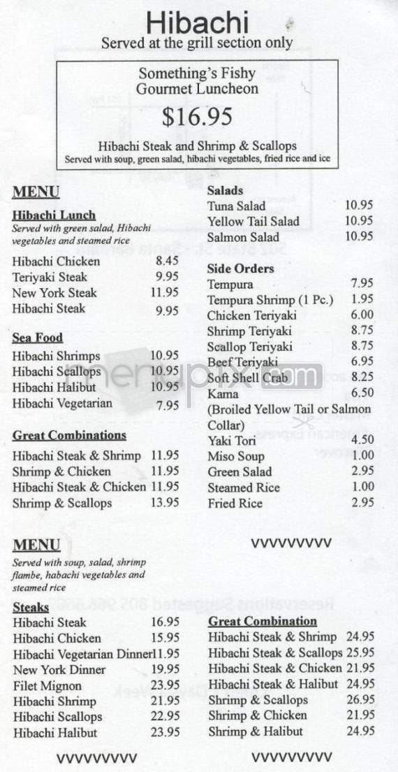 Something's Fishy - Santa Barbara, CA menu_pic