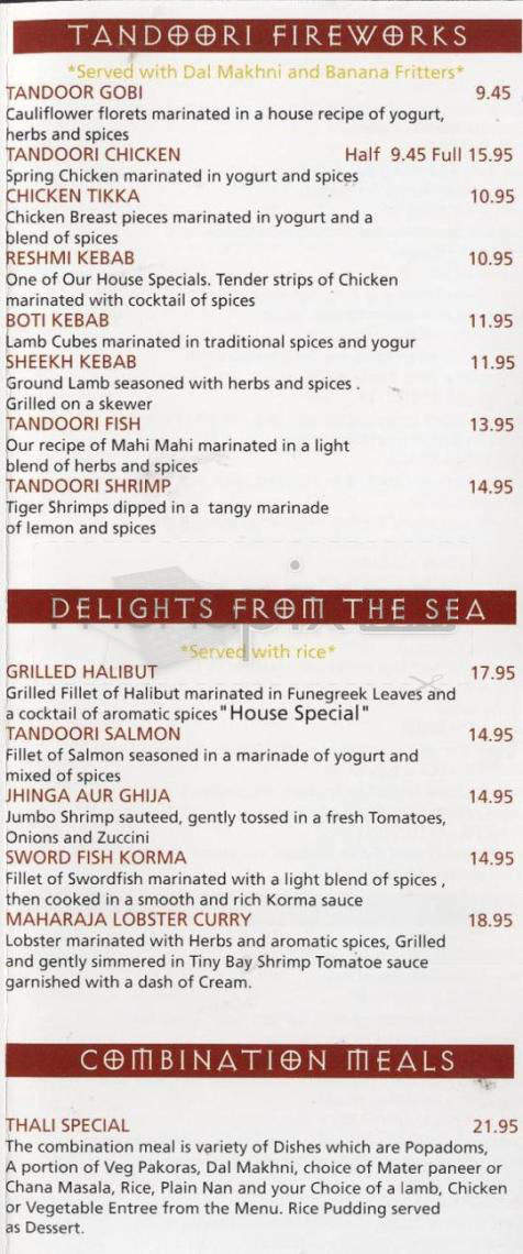 Spice Avenue - Santa Barbara, CA menu_pic