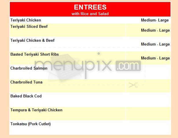 Sushi Teri - Santa Barbara, CA menu_pic