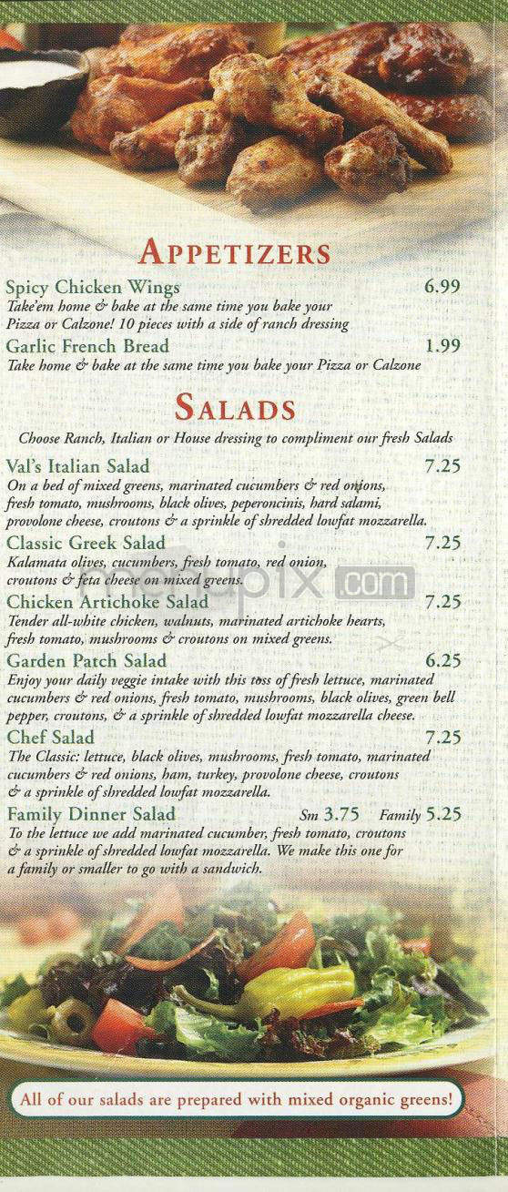 Valentino's Take N Bake Pizza - Santa Barbara, CA menu_pic