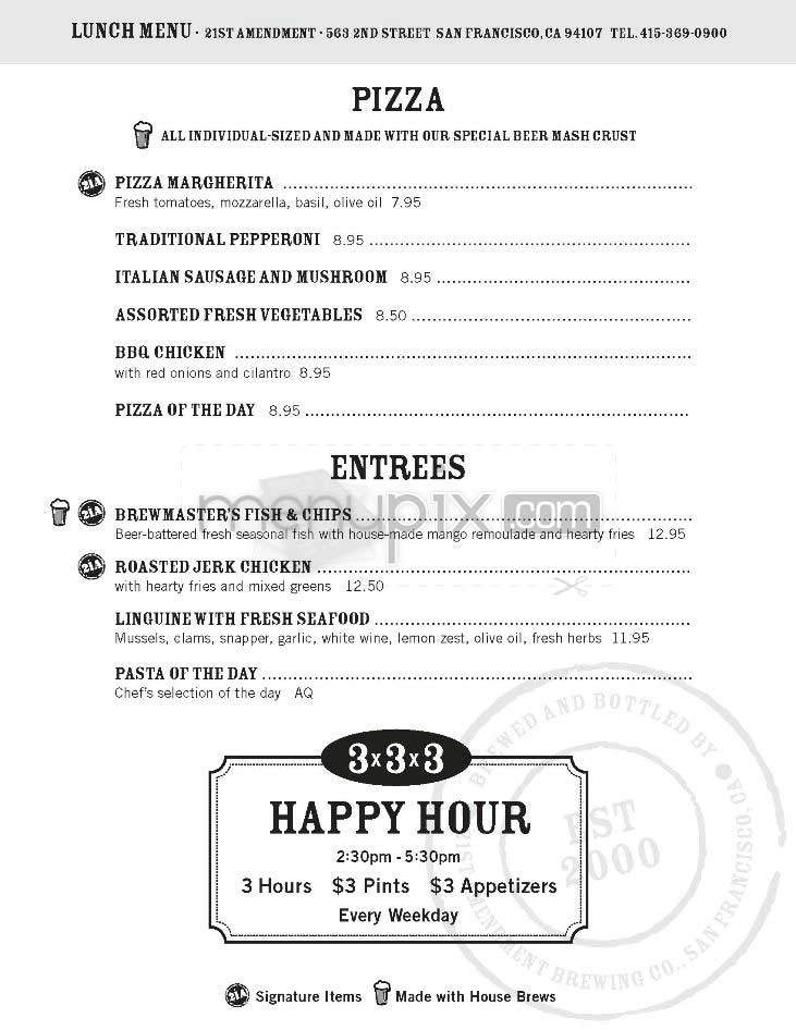 21st Amendment - San Francisco, CA menu_pic