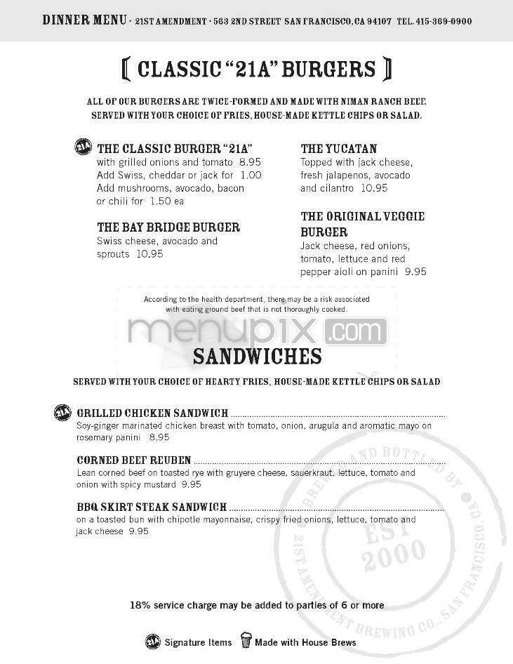 21st Amendment - San Francisco, CA menu_pic